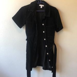 TOPSHOP corduroy short sleeve shirt dress